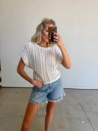 The Sienna Crochet Knit Top - Ardire Collection