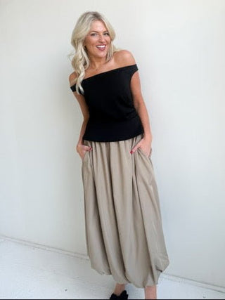 The Solene Off - Shoulder Midi Dress - Ardire Collection