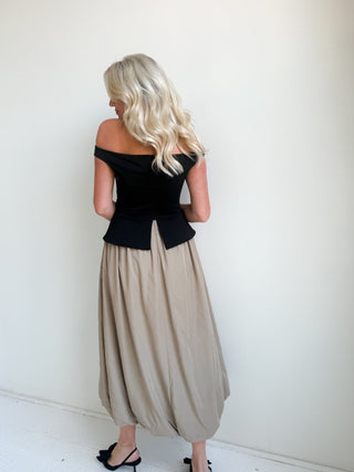 The Solene Off - Shoulder Midi Dress - Ardire Collection