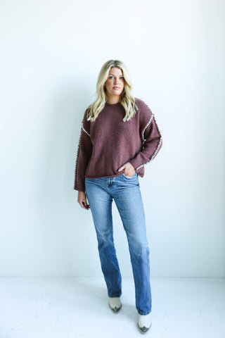 The Stitched Detail Sweater - Final Sale - Ardire Collection
