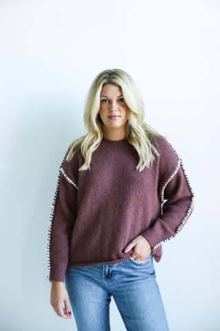 The Stitched Detail Sweater - Final Sale - Ardire Collection