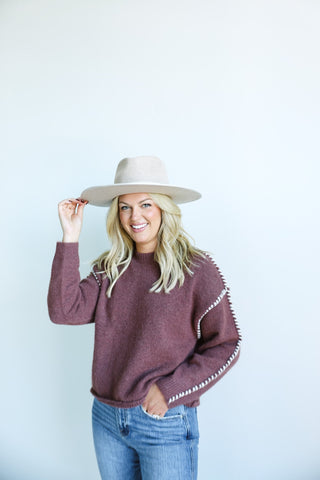 The Stitched Detail Sweater - Final Sale - Ardire Collection
