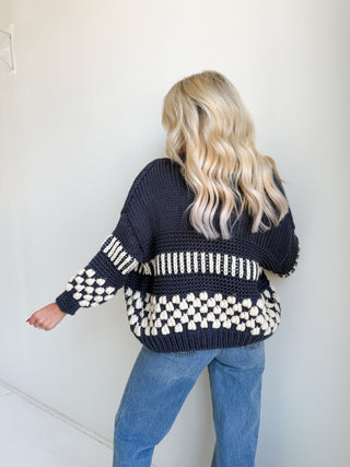 The Sutton Check Knit Cardigan - Ardire Collection