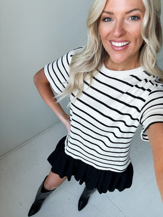 The Sutton Stripe Mini Dress - Ardire Collection