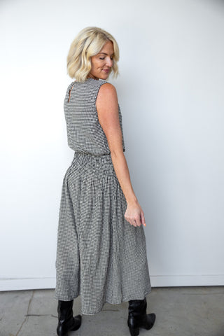 The Wendi Gingham Linen Top - Ardire Collection