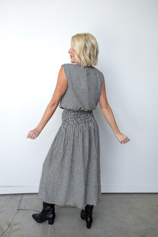 The Wendi Gingham Linen Top - Ardire Collection