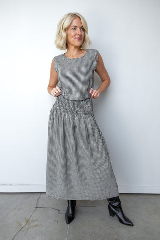 The Wendi Gingham Linen Top - Ardire Collection