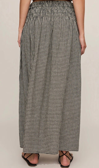 The Wendi Linen Gingham Maxi Skirt - Ardire Collection