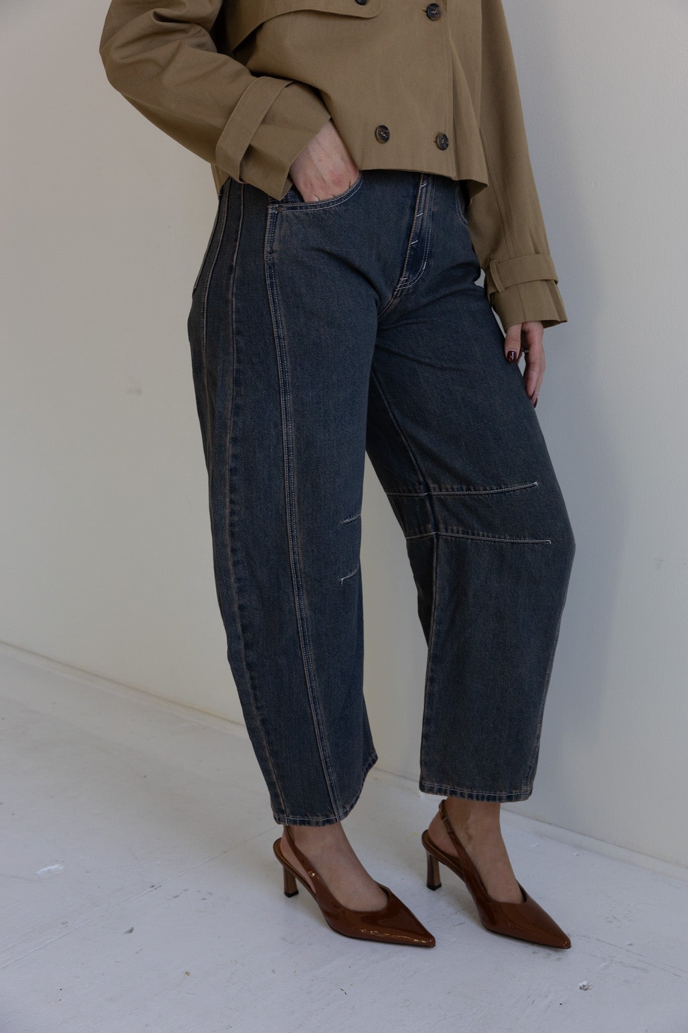 Wide - Leg Barrel Denim Jean - Final Sale - Ardire Collection